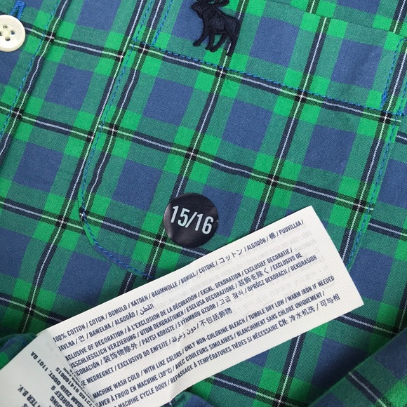 Abercrombie Shirt Button Down Size 15/16  NEW w/TAGS - Picture 8 of 8